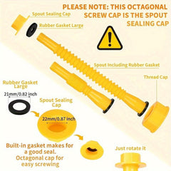 22pcs Gas Can Replacement Nozzle, Upgraded Tube, Extendable to 12.01inch