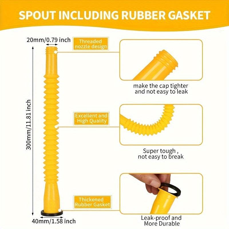 22pcs Gas Can Replacement Nozzle, Upgraded Tube, Extendable to 12.01inch