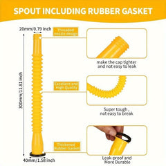 22pcs Gas Can Replacement Nozzle, Upgraded Tube, Extendable to 12.01inch