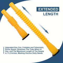 22pcs Gas Can Replacement Nozzle, Upgraded Tube, Extendable to 12.01inch