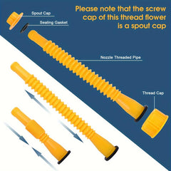 22pcs Gas Can Replacement Nozzle, Upgraded Tube, Extendable to 12.01inch