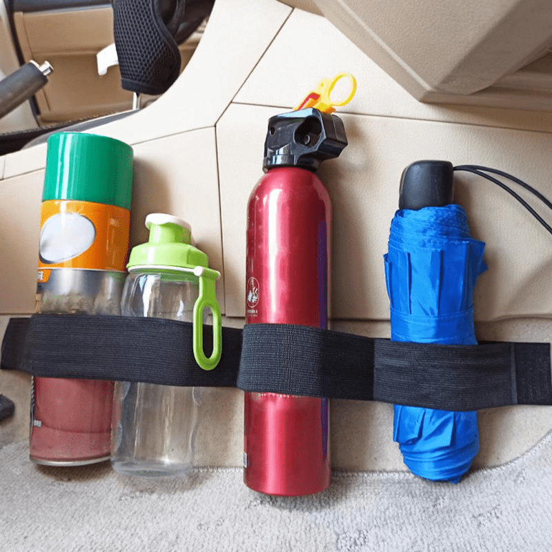 4pcs Car Trunk Storage Fixed Belt Nylon Fire Extinguisher Storage Strap