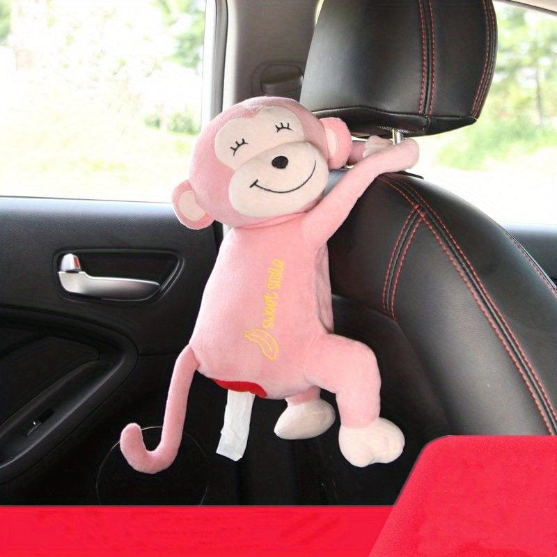 Leather Monkey Car Tissue Box Cartoon Armrest Box