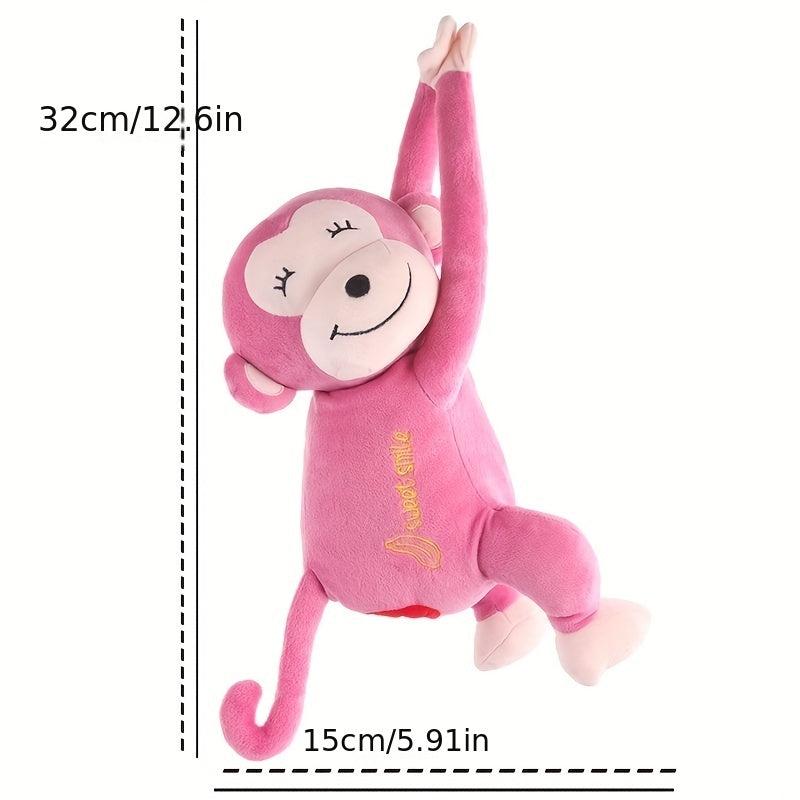 Leather Monkey Car Tissue Box Cartoon Armrest Box