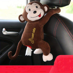 Leather Monkey Car Tissue Box Cartoon Armrest Box