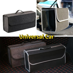 1pc Universal Car Storage Box Foldable Trunk Organizer Felt Cloth Case