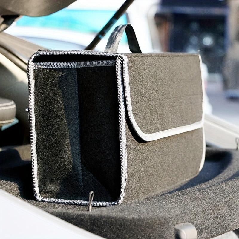 1pc Universal Car Storage Box Foldable Trunk Organizer Felt Cloth Case