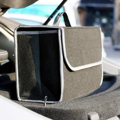 1pc Universal Car Storage Box Foldable Trunk Organizer Felt Cloth Case