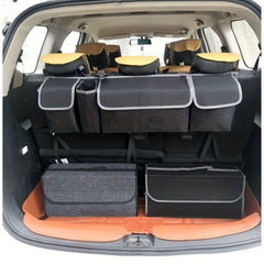 1pc Universal Car Storage Box Foldable Trunk Organizer Felt Cloth Case