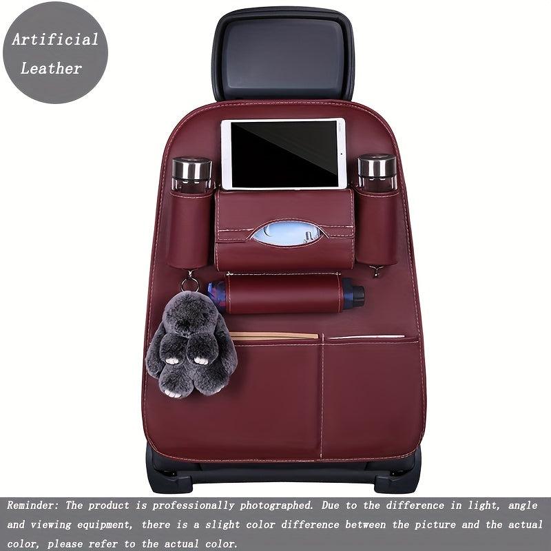Car Seat Back Leather Storage Bag Hanging Bag for Kids Rear Seat