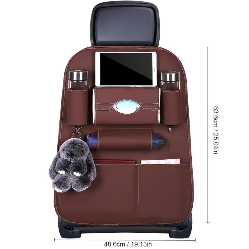 Car Seat Back Leather Storage Bag Hanging Bag for Kids Rear Seat