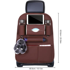 Car Seat Back Leather Storage Bag Hanging Bag for Kids Rear Seat
