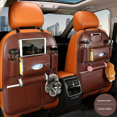 Car Seat Back Leather Storage Bag Hanging Bag for Kids Rear Seat