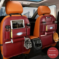 Car Seat Back Leather Storage Bag Hanging Bag for Kids Rear Seat
