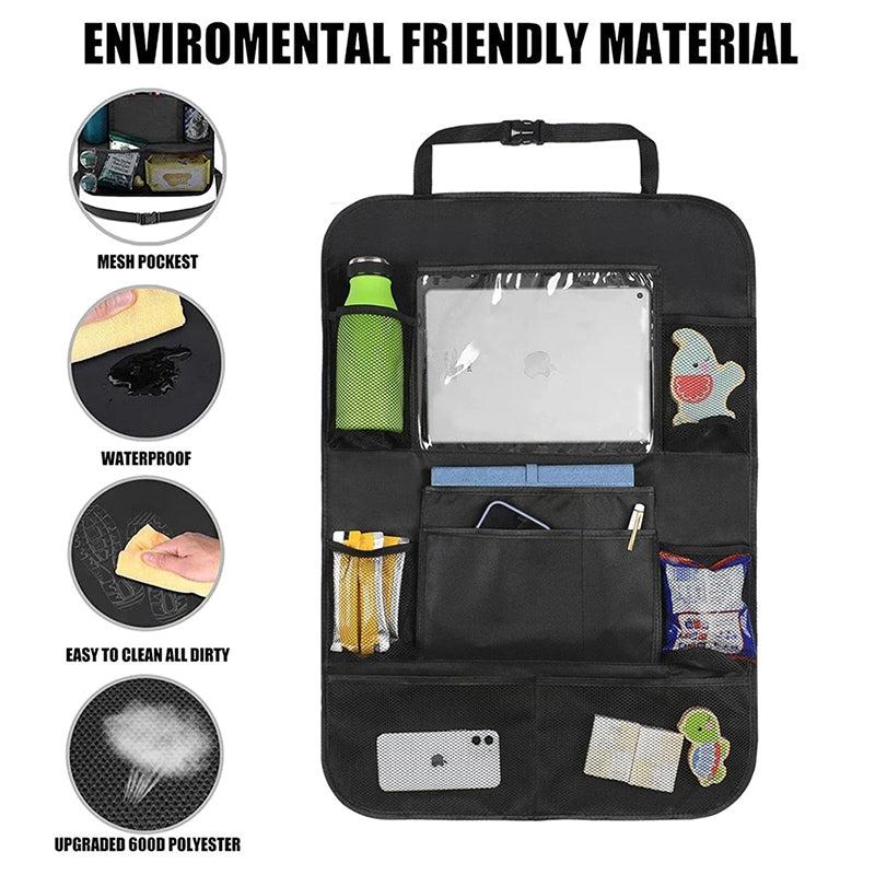 Car Back Seat Organizer Storage Bag Tray Holder Tissue Box Auto Organizers