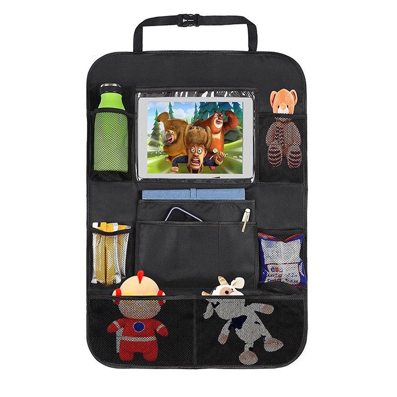 Car Back Seat Organizer Storage Bag Tray Holder Tissue Box Auto Organizers