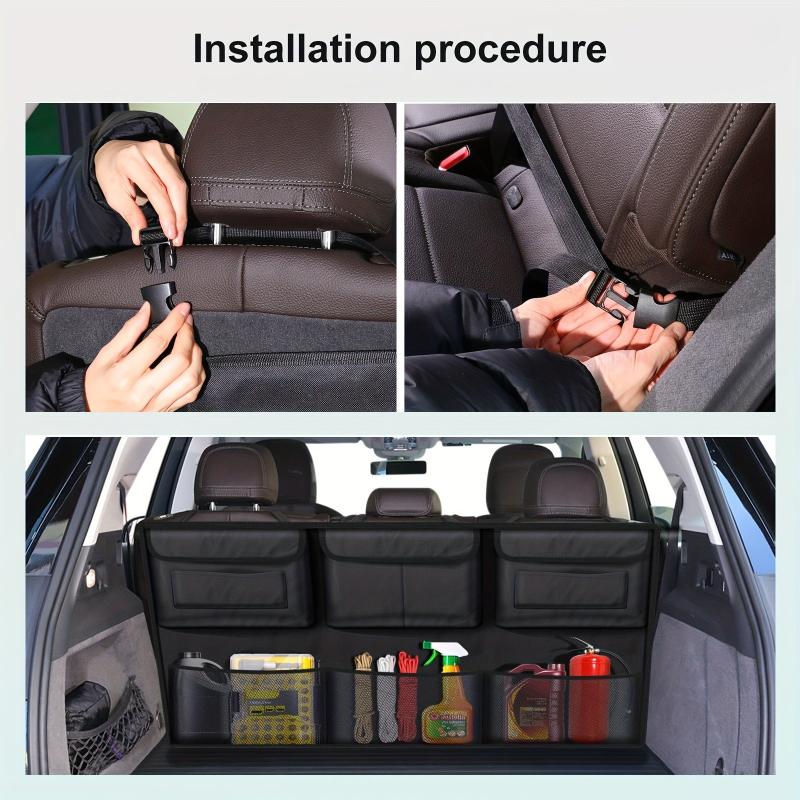 Large Trunk Organizer with 6 Pockets and Straps