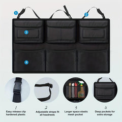 Large Trunk Organizer with 6 Pockets and Straps