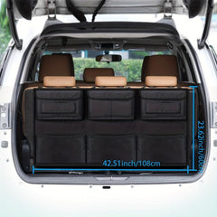 Large Trunk Organizer with 6 Pockets and Straps