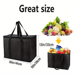 Large Insulated Grocery Bags Reusable Tote Soft Cooler Hot & Cold