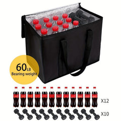 Large Insulated Grocery Bags Reusable Tote Soft Cooler Hot & Cold