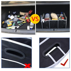 Car Trunk Organizer Foldable Waterproof Storage Bag 3 Compartments