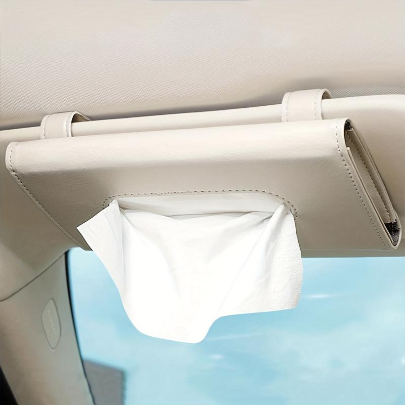 PU Leather Tissue Holder Rectangular Mask Dispenser Car Tissue Box