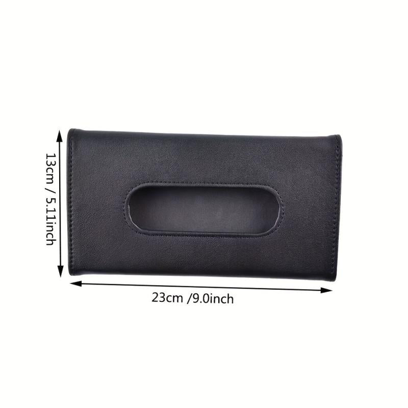 PU Leather Tissue Holder Rectangular Mask Dispenser Car Tissue Box