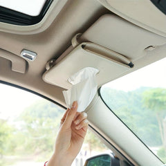 PU Leather Tissue Holder Rectangular Mask Dispenser Car Tissue Box