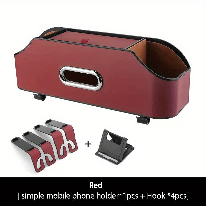Car Seat Back Storage Box Hanging Bag Car Tissue Box Water Cup Holder