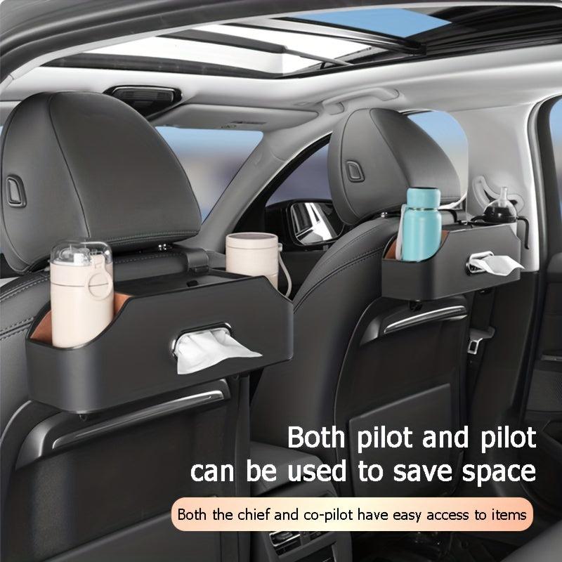 Car Seat Back Storage Box Hanging Bag Car Tissue Box Water Cup Holder