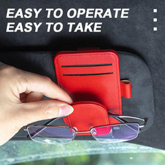 Car Sun Visor Glasses Case Sunglasses Clip Holder Pen Case Eyeglasses