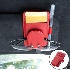 Car Sun Visor Glasses Case Sunglasses Clip Holder Pen Case Eyeglasses