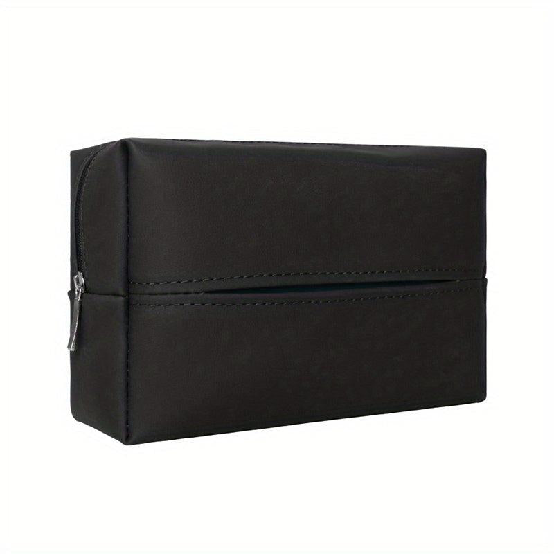 Multifunctional PU Leather Car Tissue Box