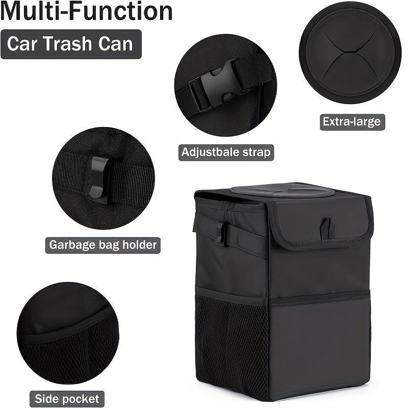 Car Trash Can Organizer Bag - Leakproof Garbage Bin for Vehicle