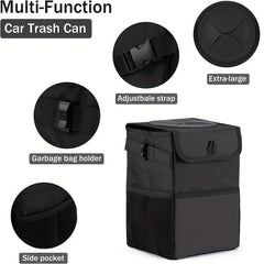 Car Trash Can Organizer Bag - Leakproof Garbage Bin for Vehicle