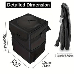 Car Trash Can Organizer Bag - Leakproof Garbage Bin for Vehicle