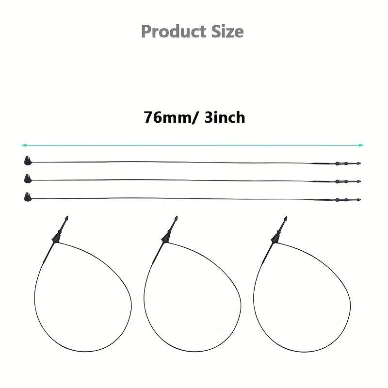 Plastic Fastener Hang Tag Clear Snap Lock Pin Security Loop for Retail Store