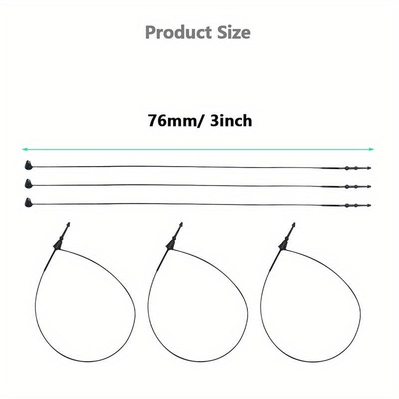 Plastic Fastener Hang Tag Clear Snap Lock Pin Security Loop for Retail Store