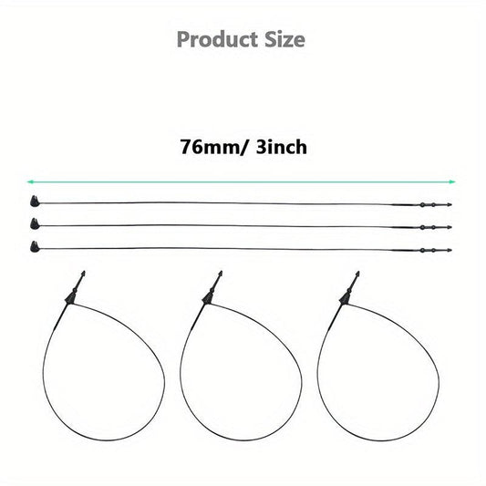 Plastic Fastener Hang Tag Clear Snap Lock Pin Security Loop for Retail Store