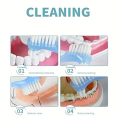 Denture Cleaning Toothbrush Orthodontic Double sided Toothbrush