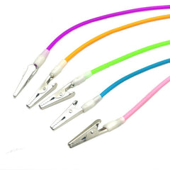 1pc Dental Colorful Bib Clips with Silicone Cord & Spring Loaded Clips