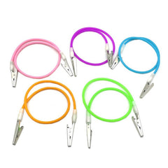 1pc Dental Colorful Bib Clips with Silicone Cord & Spring Loaded Clips
