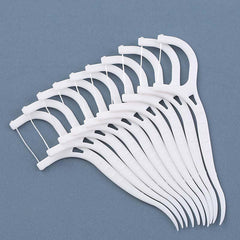 100pcs Dental Floss Sticks - Clean Teeth Easily - High Tension Bag