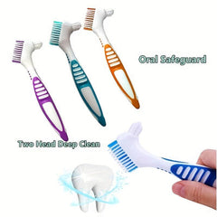 Denture Cleaning Brush Double Sided Toothbrush