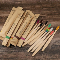 10 Bamboo Toothbrushes Extra Soft Bristles Sensitive Teeth Gums Men Women