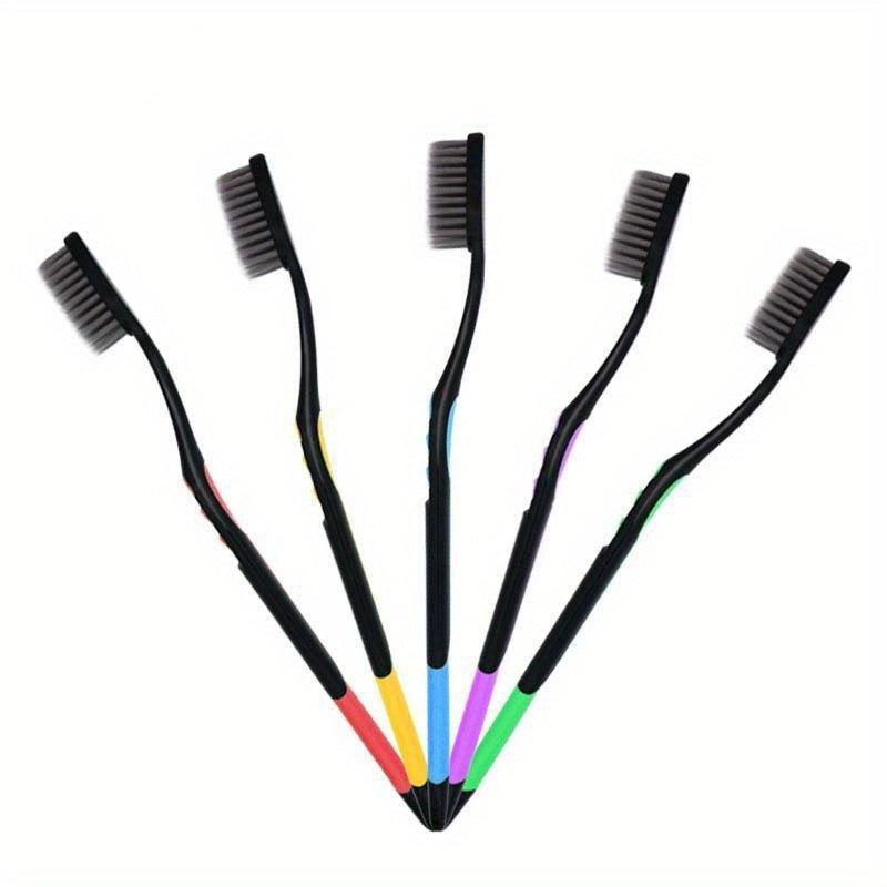 10pcs Soft Bamboo Charcoal Ultra Soft Toothbrush Family Set