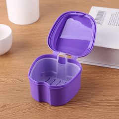 Denture Storage Box with Mesh, Drainable, Cleanable