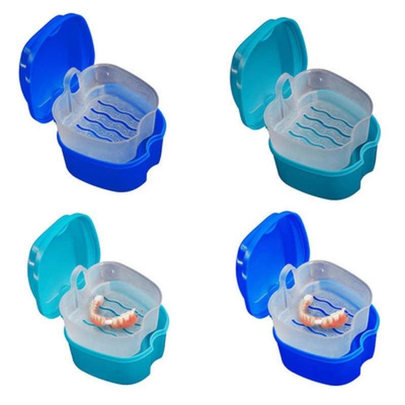 Denture Storage Box with Mesh, Drainable, Cleanable