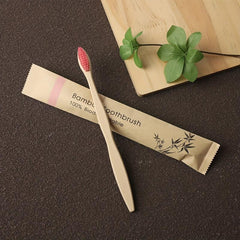 10pcs Adult Colorful Bamboo Toothbrush Set Soft Bristle